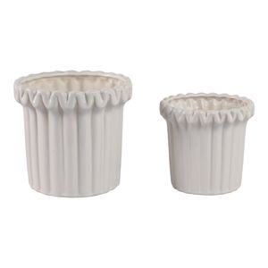 WALTONSTONE SET OF 2 IVORY PLANTER 8 (IN) 1