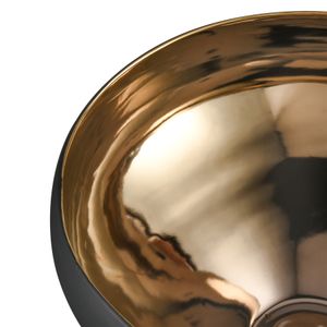 Greer Bowl - Tall Black and Gold Glazed 4