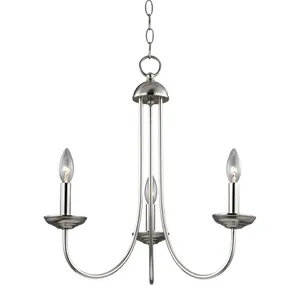 Montgomery 20'' Wide 3-Light Chandelier - Brushed Nickel 1