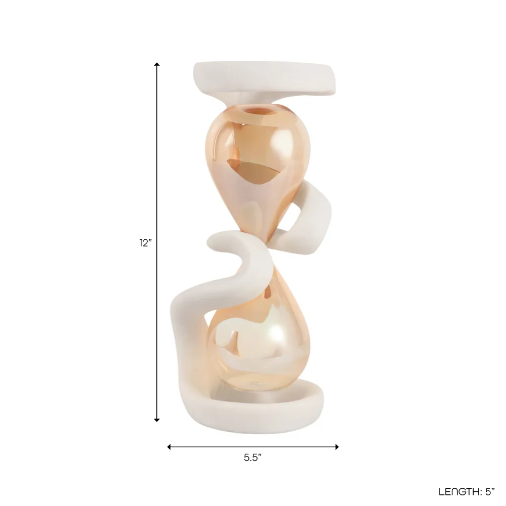 TESSSIDE WHITE HOURGLASS 13 (IN)