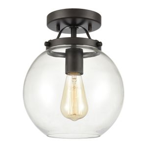 Bernice 9'' Wide 1-Light Semi Flush Mount - Oil Rubbed Bronze 1