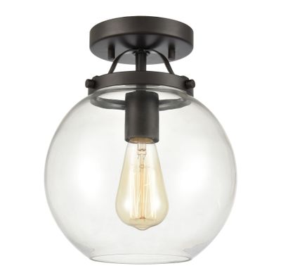 Bernice 9″ Wide 1-Light Semi Flush Mount - Oil Rubbed Bronze