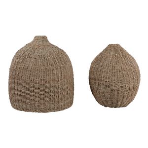 WYLERMORE SET OF 2 TAN VASES 21 (IN) 6