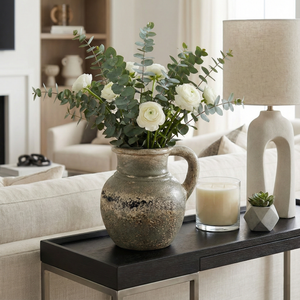 SHERMANGROVE IVORY VASE 9 (IN) 12