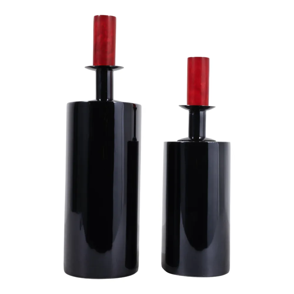 BELDENMORE SET OF 2 BLACK JARS 14 (IN)