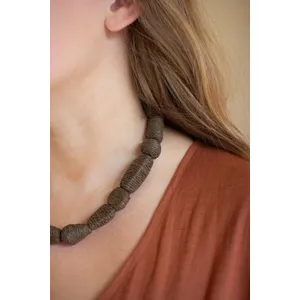 Set of 3 Raffia Necklaces 7