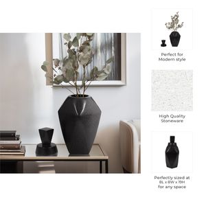 HALTONWORTH BLACK VASE 19 (IN) 9