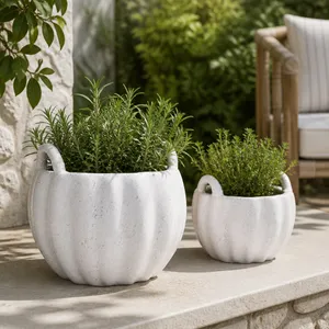 THEAHAM SET OF 2 WHITE PLANTER 11 (IN) 11