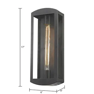 Trenton 17'' High 1-Light Outdoor Sconce - Blackened Bronze 2