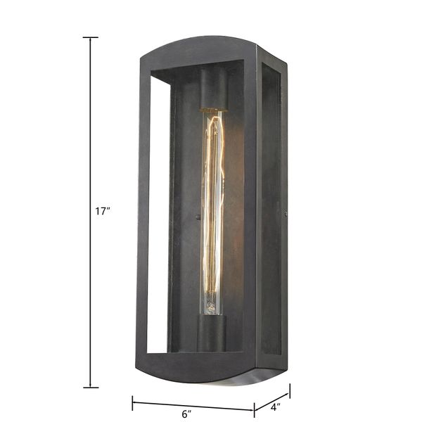 Trenton 17'' High 1-Light Outdoor Sconce - Blackened Bronze