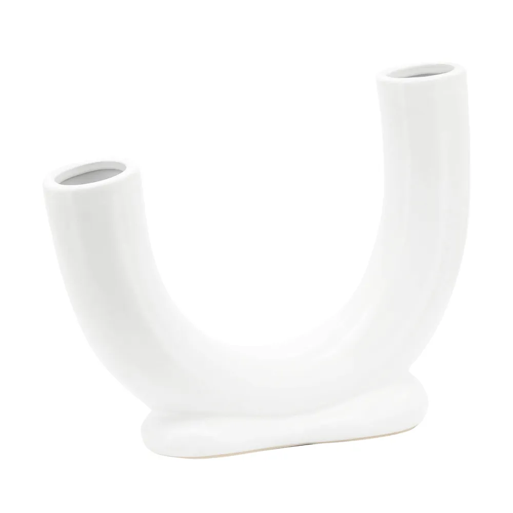 LENNONHAM WHITE VASE 8 (IN)