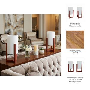 ESSEXBURN SET OF 2 RED LAMPS 15 (IN) 8