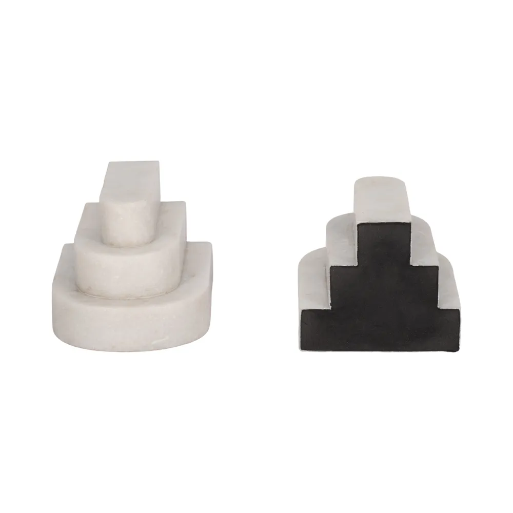 COOPERMOOR SET OF 2 WHITE BOOKENDS 6 (IN)