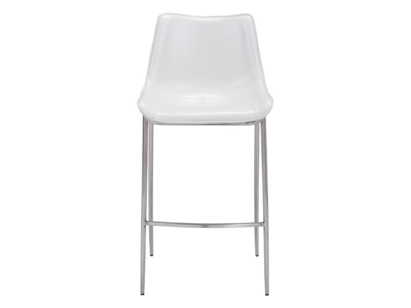 Magnus Barstool White & Silver 4