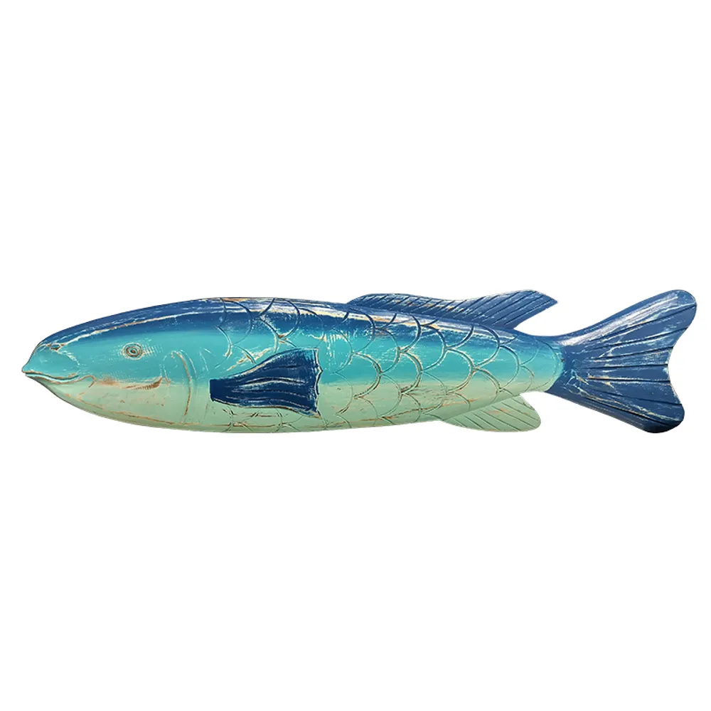 39" BLUE FISH WALL DECOR