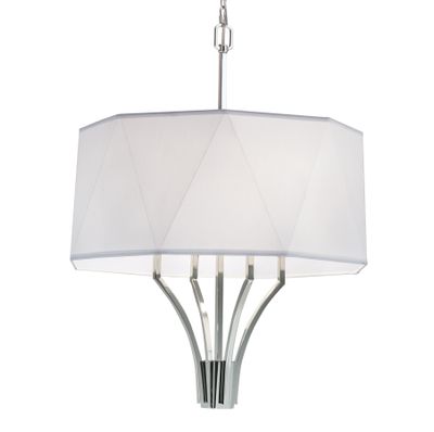 Diamond 21″ Wide 4-Light Chandelier - Polished Nickel