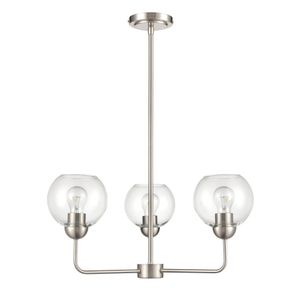 Astoria 23'' Wide 3-Light Chandelier - Brushed Nickel 2