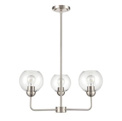 Astoria 23″ Wide 3-Light Chandelier - Brushed Nickel