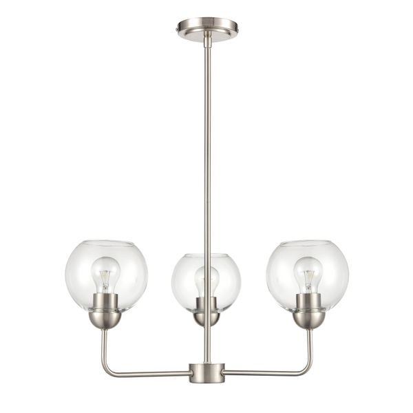Astoria 23'' Wide 3-Light Chandelier - Brushed Nickel