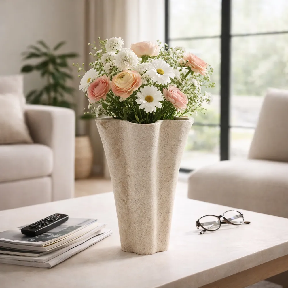 ENSLEYMILL TAUPE VASE 14 (IN)