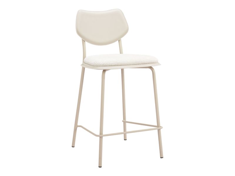Zeal Counter Stool Light Gray & Beige 7
