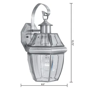 Heritage 15.75'' High 1-Light Outdoor Sconce - Brushed Nickel 2