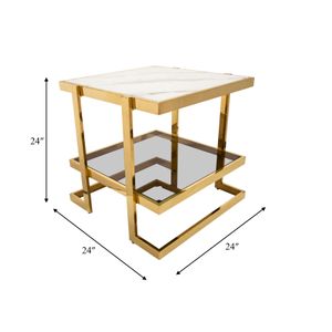 HADFIELD GOLD TABLE 24 (IN) 6