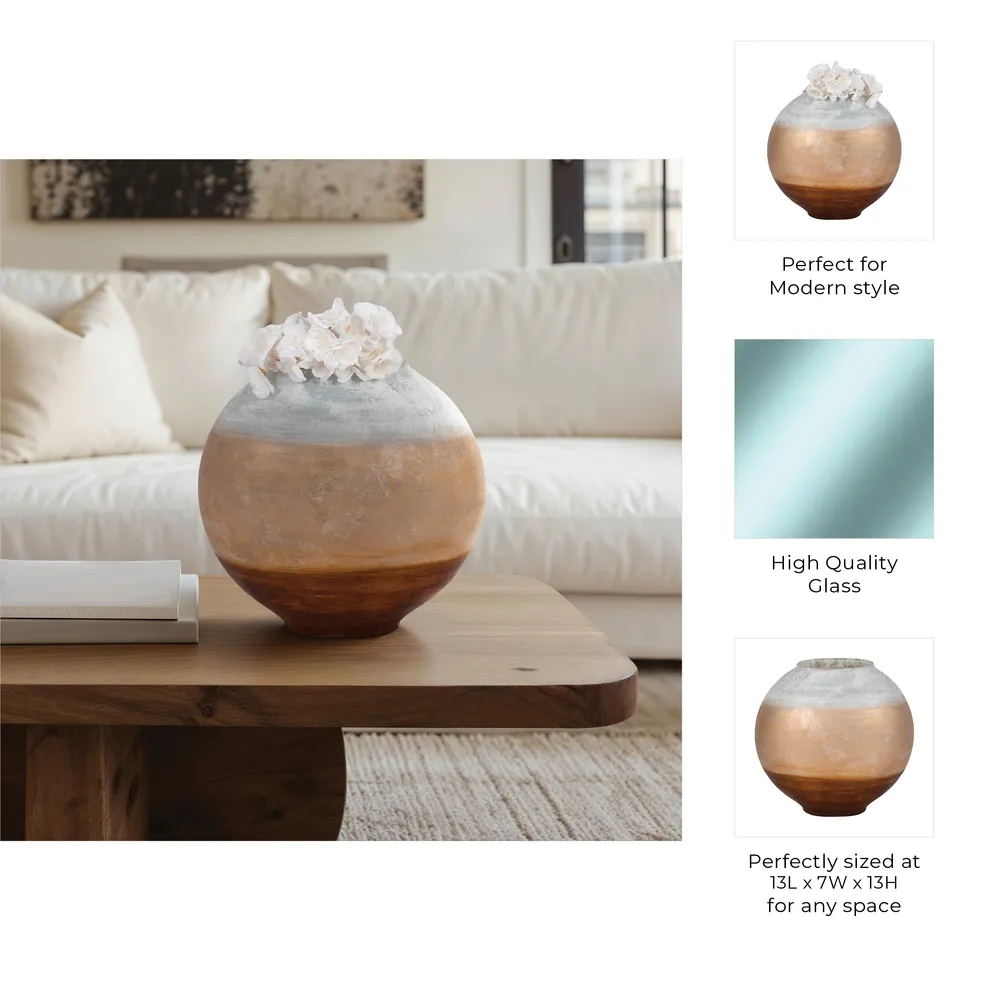 CLAYWORTH WHITE VASE 14 (IN)