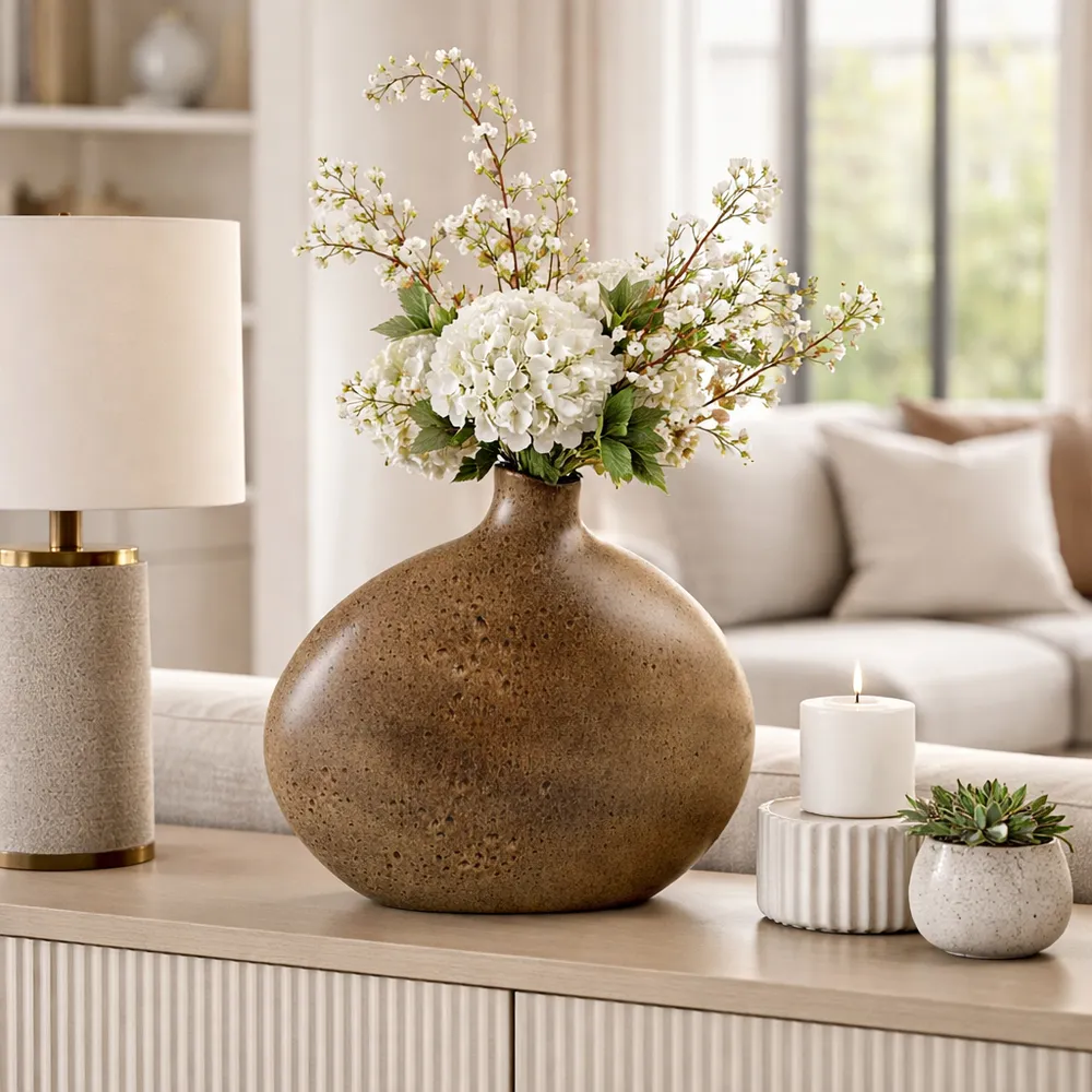 CABOTPARK BROWN VASE 14 (IN)