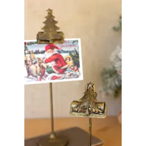 Set of 2 Christmas Tree Card Clips on Stands 2