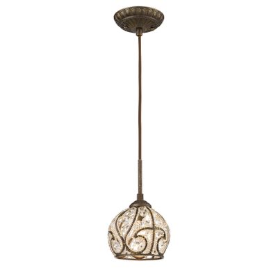 Elizabethan 6″ Wide 1-Light Mini Pendant - Dark Bronze