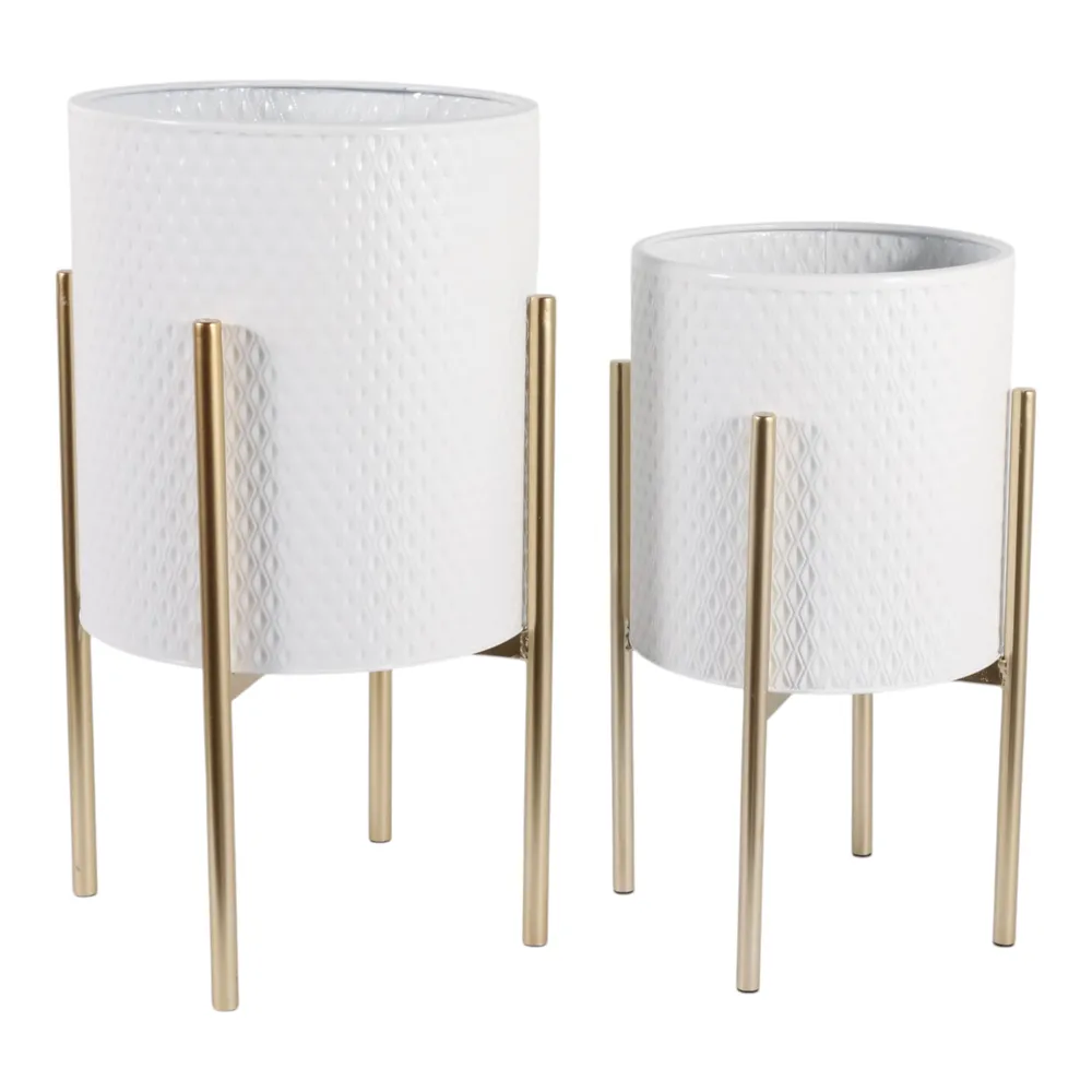 HAYFORDTON SET OF 2 WHITE PLANTER 23 (IN)