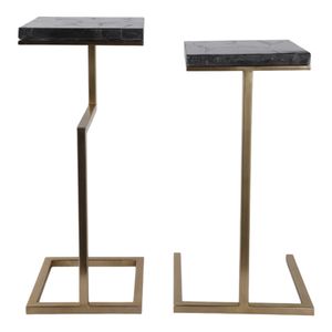LEILAVALE SET OF 2 BLACK TABLE 25 (IN) 4