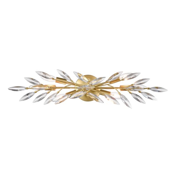 Flora Grace 28.75'' Wide 6-Light Vanity Light - Champagne Gold