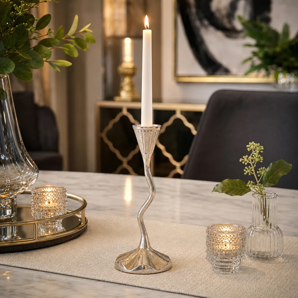 VERNONPORT SILVER CANDLE HOLDER 9 (IN)