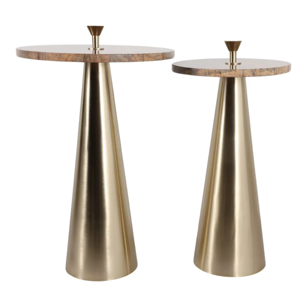 LOCHSHAW SET OF 2 GOLD TABLE 22 (IN)