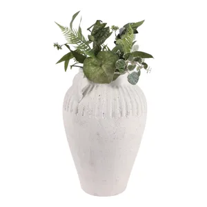 WOODSONHAVEN WHITE VASE 18 (IN) 3