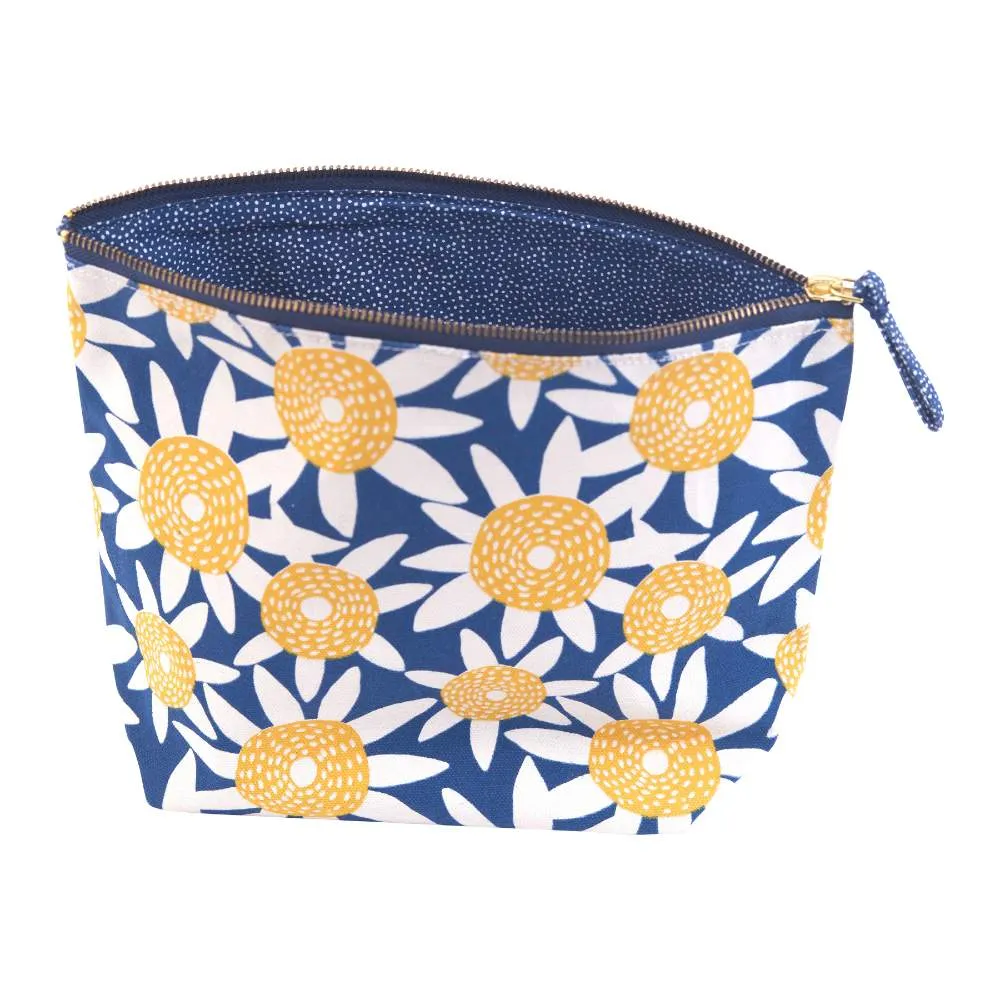 Straw Sunflower Yellow Large Essential Canvas Pouch