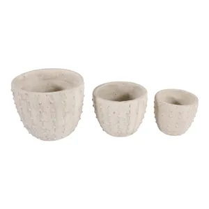 EDGEGATE SET OF 3 IVORY PLANTER 8 (IN) 5