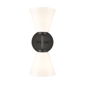 Houghton 15'' High 2-Light Vanity Light - Matte Black 1