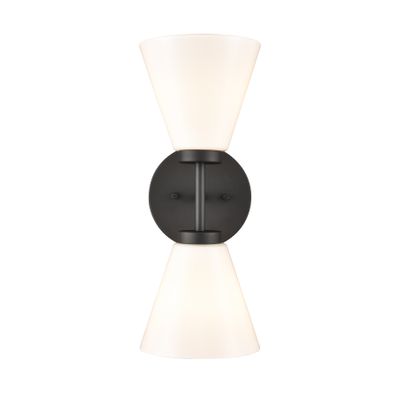 Houghton 15″ High 2-Light Vanity Light - Matte Black