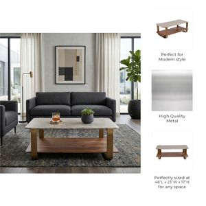 SARAHMORE GOLD COFFEE TABLE 17 (IN) 8