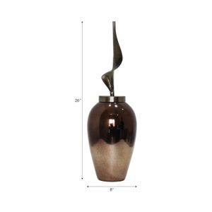 GUNNARGROVE GRAY GLASS VASE 26 (IN) 9