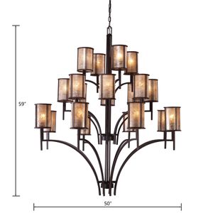 Barringer 50'' Wide 20-Light Chandelier - Aged Bronze 2