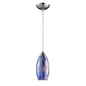 Iridescence 5'' Wide 1-Light Mini Pendant - Satin Nickel 1