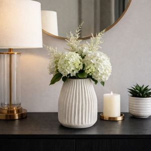 WESTONGATE WHITE VASE 9 (IN) 13
