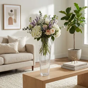 JANEPARK CLEAR GLASS VASE 22 (IN) 12