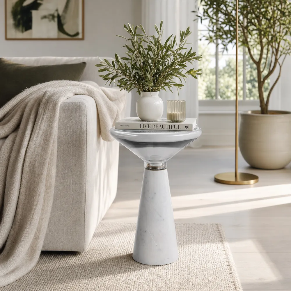 AVARIDGE WHITE TABLE 22 (IN)