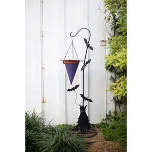 Painted Metal Halloween Witch Hat Candy Holder 1