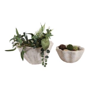 TANNERVALE SET OF 2 WHITE PLANTER 10 (IN) 3